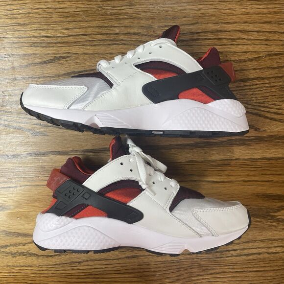 Nike Air Huarache Run White Red Oxide Black Men\'s Retro Running Size 8 NEW